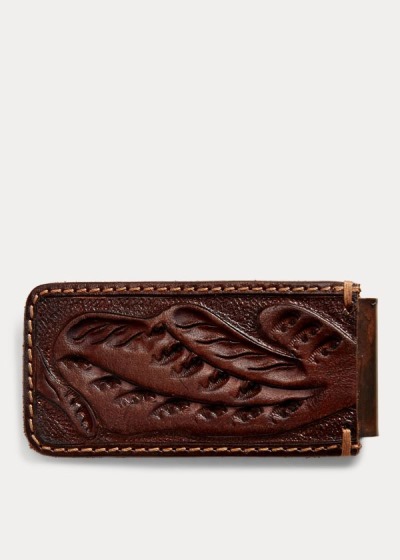 Men's Ralph Lauren Tooled-Leather Money Clip | 148207ASU